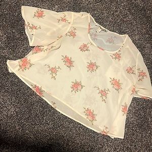 Cute mesh,see-through top!